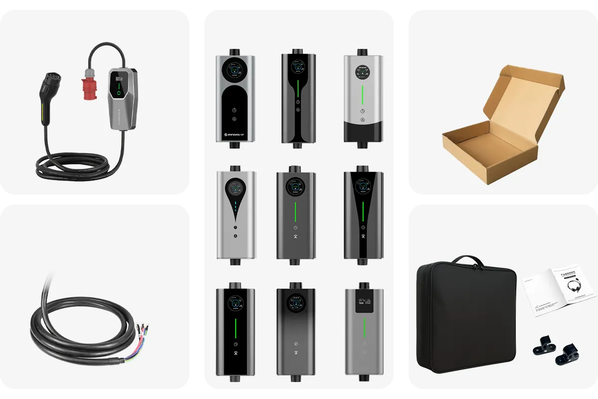 SHINEYOU EV charger product and packaging options